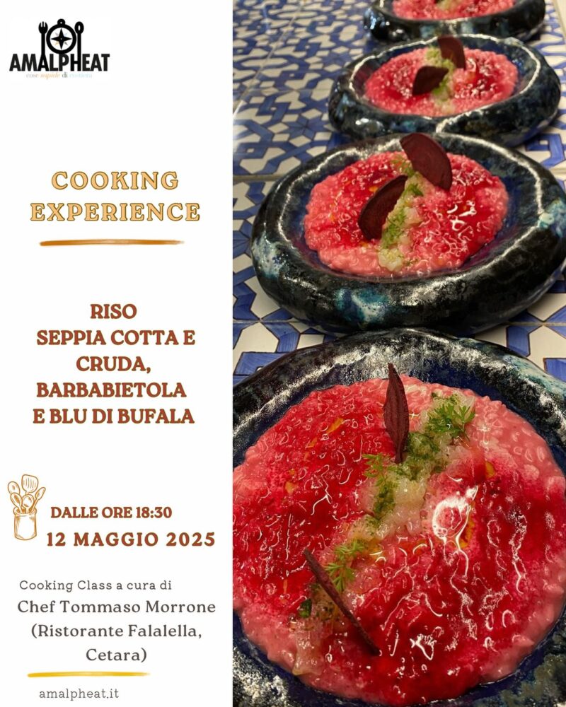 Chef Tommaso Morrone | Risotto con seppie, barbabietola e blu di bufala